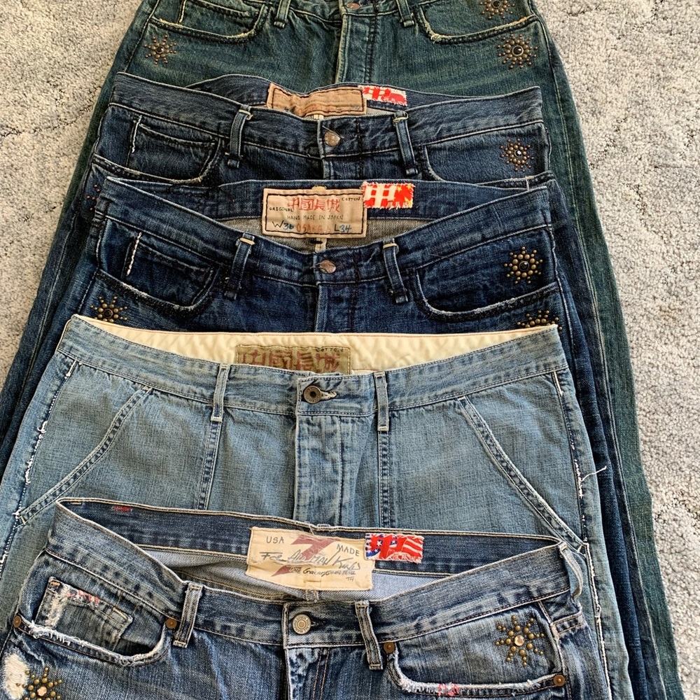 5 pairs of TGCW Japanese denim. Size 34-36